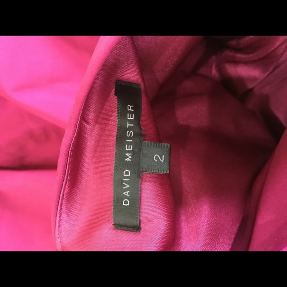 David Meister Cocktail One Shoulder Dress - Picture 3 of 4